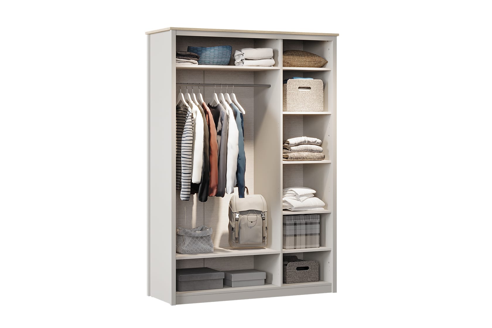SENTO 3 DOORS WARDROBE U GREY - Image 3