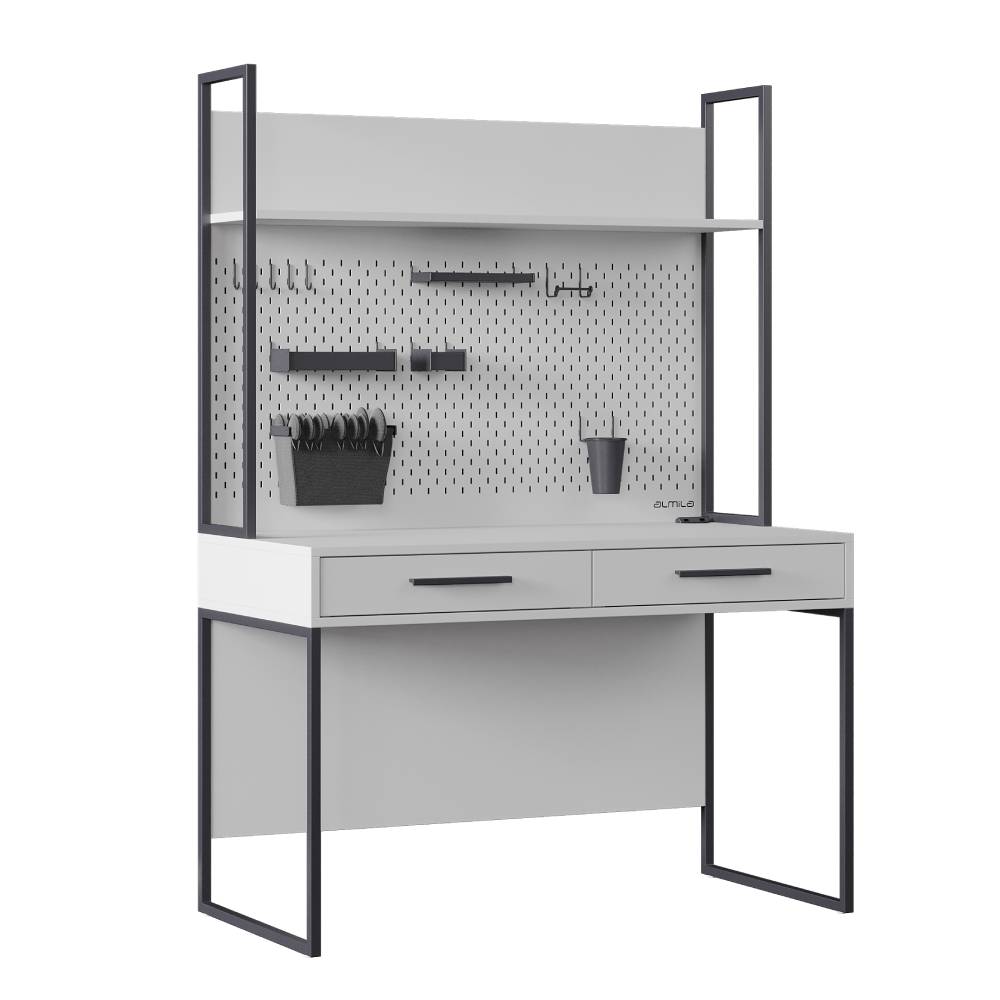 LEGEND STUDY DESK AND TOP UNIT U ULT_WHITE