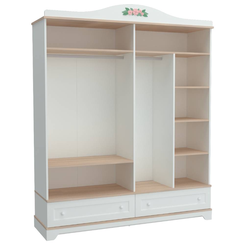 BIANCA 4 DOORS WARDROBE ULTRA WHITE - Image 3