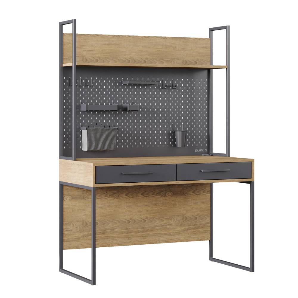 LEGEND STUDY DESK AND TOP UNIT U WALNUT_DGR