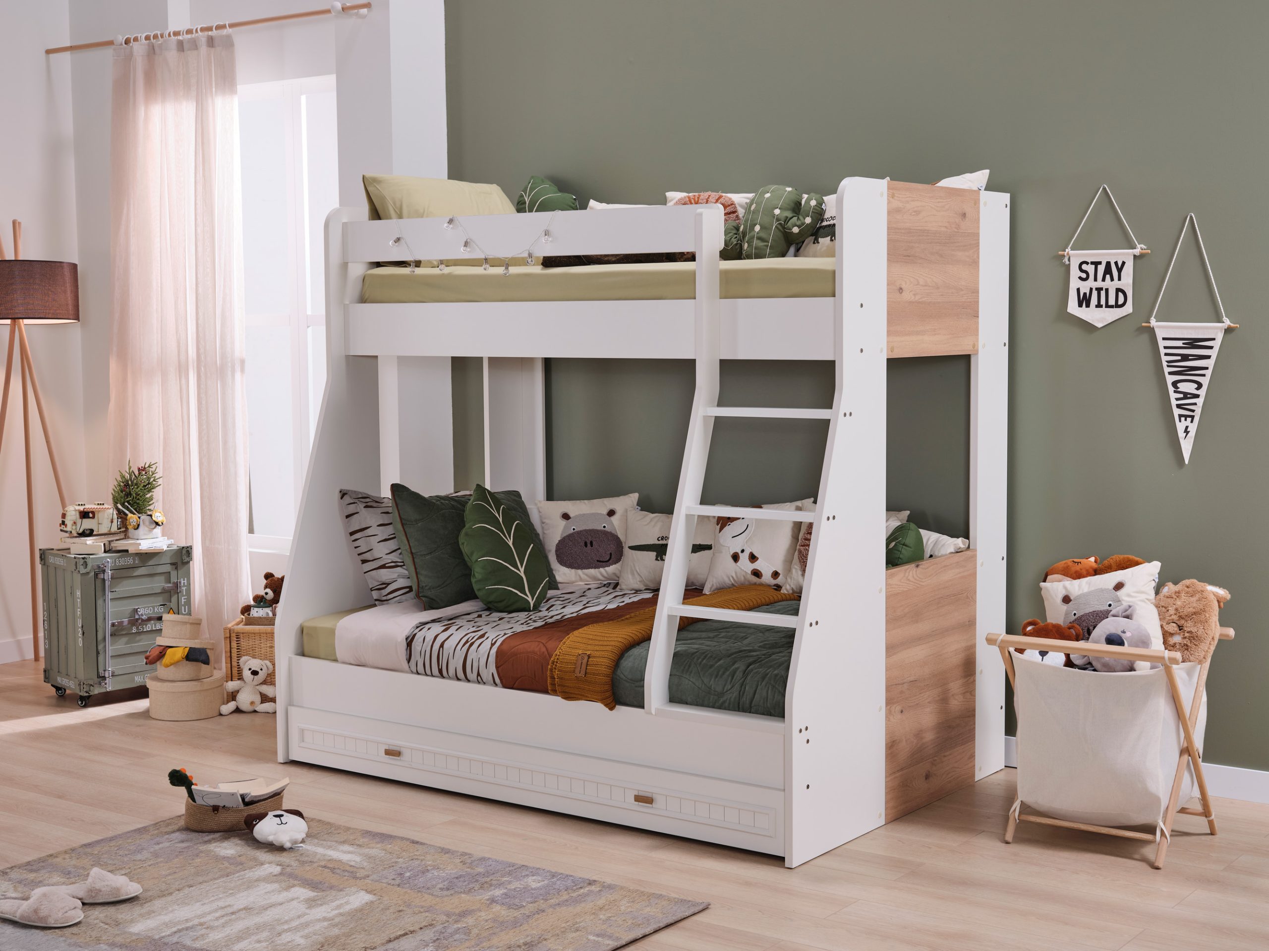 MONTE BUNK BED 90X200 / 120X200 U CREAM - Image 2