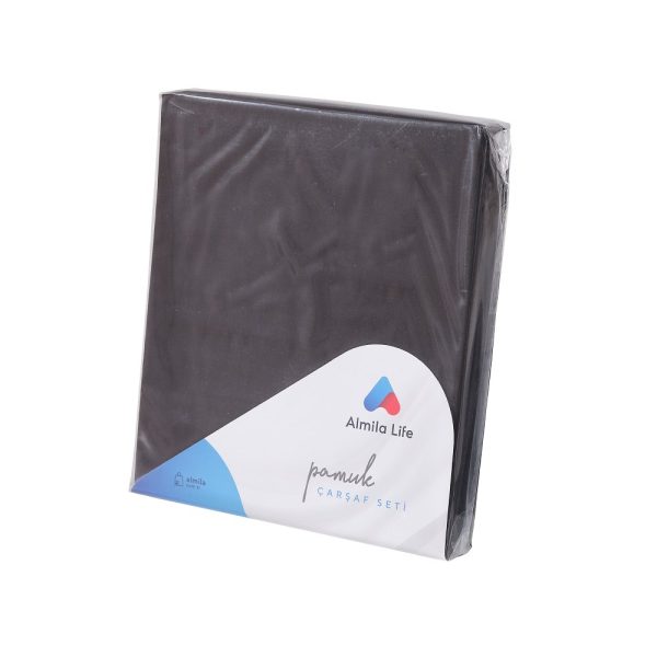 COTTON SHEET SET BLACK 180X260