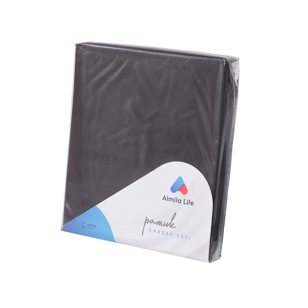 COTTON SHEET SET BLACK 180X260