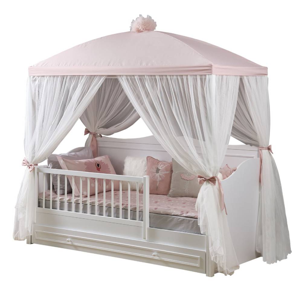 BIANCA - LORA TODDLER BED CANOPY CONV.SET ULT_WHITE - Image 2