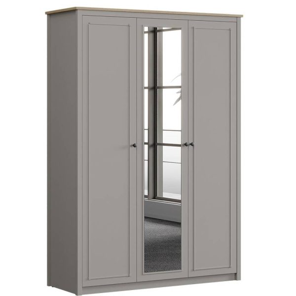 SENTO 3 DOORS WARDROBE U GREY