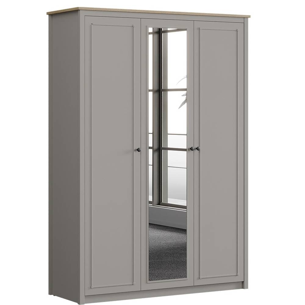 SENTO 3 DOORS WARDROBE U GREY