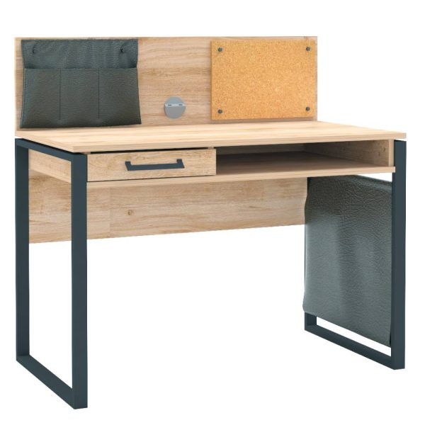 IRONY STUDY DESK NEW U OAK