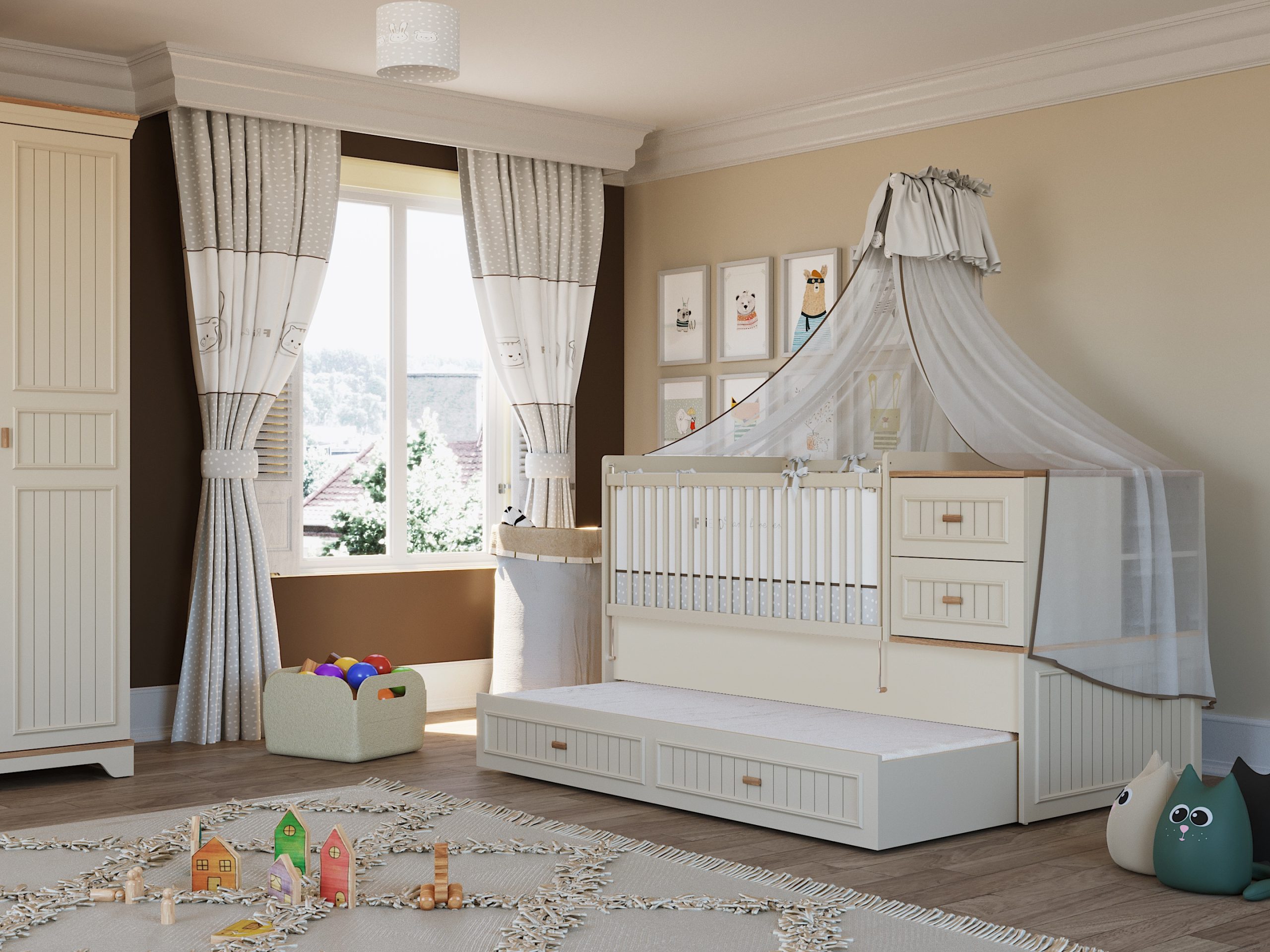 MONTE BABY CONVERTIBLE BED 80*130-180 - Image 2